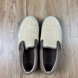 Vans Woven Slipon Sneakers Natural Jute/HempTan Basket Weave Men’s 8 Women’s 9.5